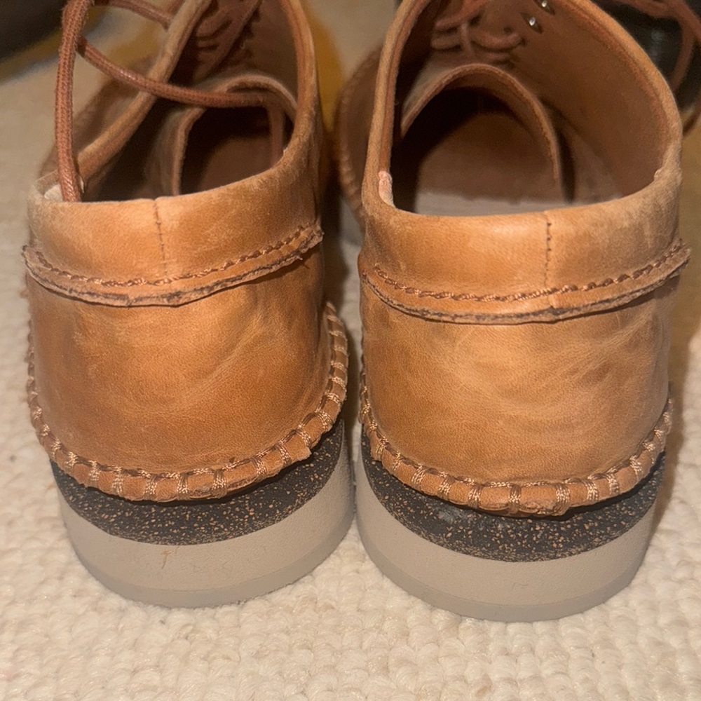 Clarks Brown Leather Shoes - Picture 4 of 5